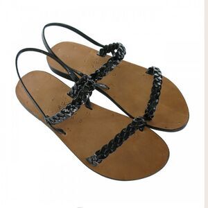 Rondini St. Tropez‎ Braided Leather Strap Sandals Handmade In France Size 9.5